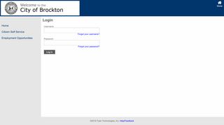Login - Brockton Self Service