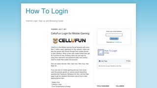 How To Login: CelluFun Login for Mobile Gaming
