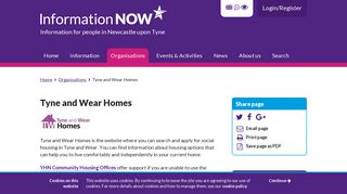 Tyne and Wear Homes - Information Now
