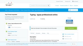 Course: Typing - typaz professional online - Springest