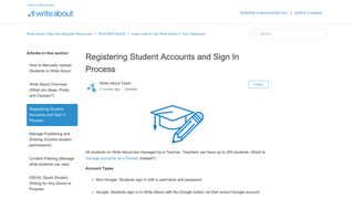 Registering Student Accounts and Sign In Process – Write About ...