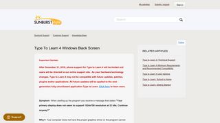 Type to Learn 4 Windows Black Screen – Sunburst Support