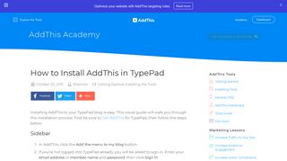 How to Install AddThis in TypePad - AddThis