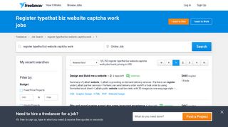 Register typethat biz website captcha work Jobs, Employment ...