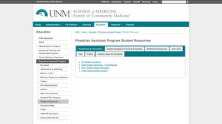 Physician Assistant Program Student Resources :: Family and ...