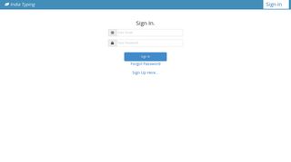 Login Page - Ace Admin - India Typing
