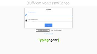 Bluffview Montessori School - Login - Typing Agent