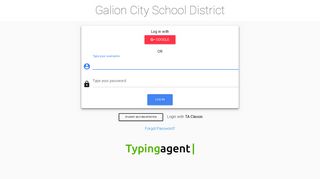 Galion City School District - Login - Typing Agent