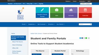Student and Family Portals - Seattle Public Schools