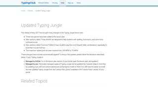 Updated Typing Jungle - TypingClub
