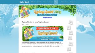TypingMaster is now Typing Quest! | Typing Quest Blog
