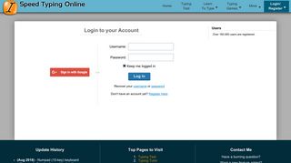 Account Login - SpeedTypingOnline