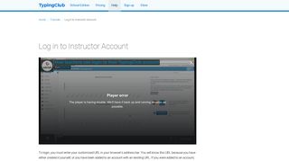 Log in to Instructor Account - TypingClub