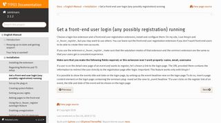 Get a front-end user login (any possibly registration) running - TYPO3 ...