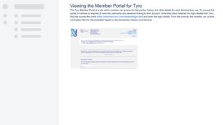 Viewing the Member Portal for Tyro - Readysell 8 Help - Readysell ...