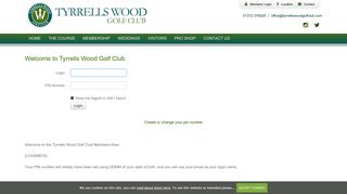 Login Required - Tyrrells Wood Golf Club
