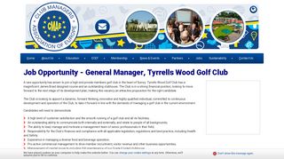 Job Opportunity - General Manager, Tyrrells Wood Golf Club