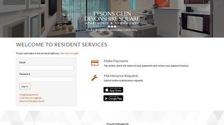 Login to Tysons Glen Apartments & Townhomes Resident Services ...