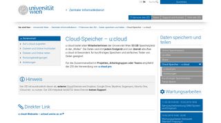 Cloud-Speicher – u:cloud - Zentraler Informatikdienst - Universität Wien