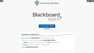 Blackboard Learn - University of Windsor