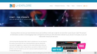 U-Explore | START | U-Explore | Online Careers Tool for Students