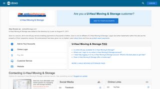 U-Haul Moving & Storage: Login, Bill Pay, Customer Service and Care ...