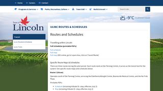 uLinc Routes & Schedules | Town of Lincoln