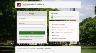 Login - CAS – Central Authentication Service - University of Alabama