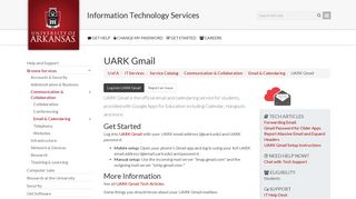 UARK Gmail | IT Services | University of Arkansas
