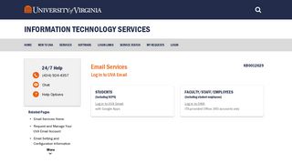 Log in to UVA Email - University Of Virginia