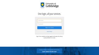 Sign In to University of Lethbridge