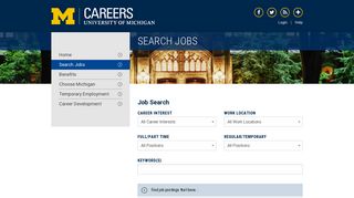 Search Jobs | U-M Careers - Careers at the U - University of Michigan
