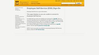 Employee Self-Service (ESS) - University of Manitoba