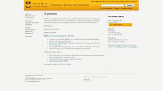 University of Manitoba - Information Services and Technology - Connect