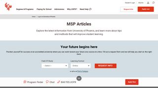 Log in to University of Phoenix