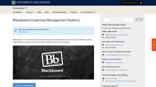 Blackboard (Learning Management System) - University IT