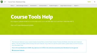 Course Tools Help - Course Tools / Blackboard Help - ICT - University ...