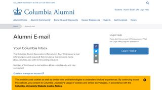 Alumni E-mail - Columbia Alumni Association - Columbia University