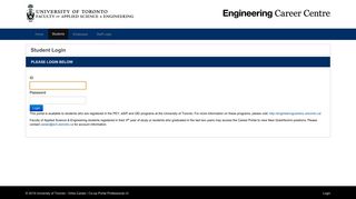 Student Login - UofT Engineering Internship