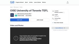 OISE University of Toronto TEFL | Go Overseas
