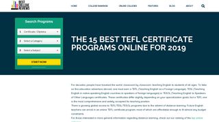 The Top 15 Online TEFL Certificate Programs for 2019