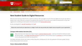 University Information Technology - New Student Guide to Digital ...