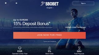 Don't miss SBOBET Deposit Bonus - Sign up now!