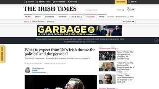 What to expect from U2's Irish shows: the political and the personal