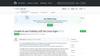 Unable to use Yubikey U2F for Linux login · Issue #110 · Yubico/pam ...