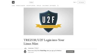 TREZOR/U2F Login into Your Linux Mint – Trezor Blog