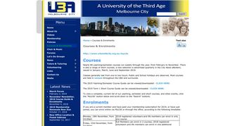 Courses & Enrolments | University of the Third ... - U3A Melbourne City