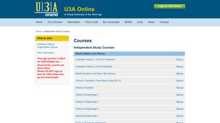 Courses | U3A Online