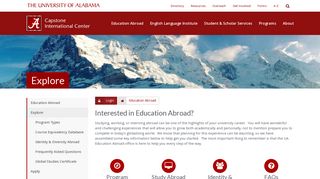 Explore – International | The University of Alabama