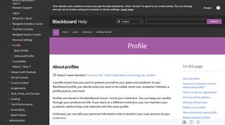 Profile | Blackboard Help